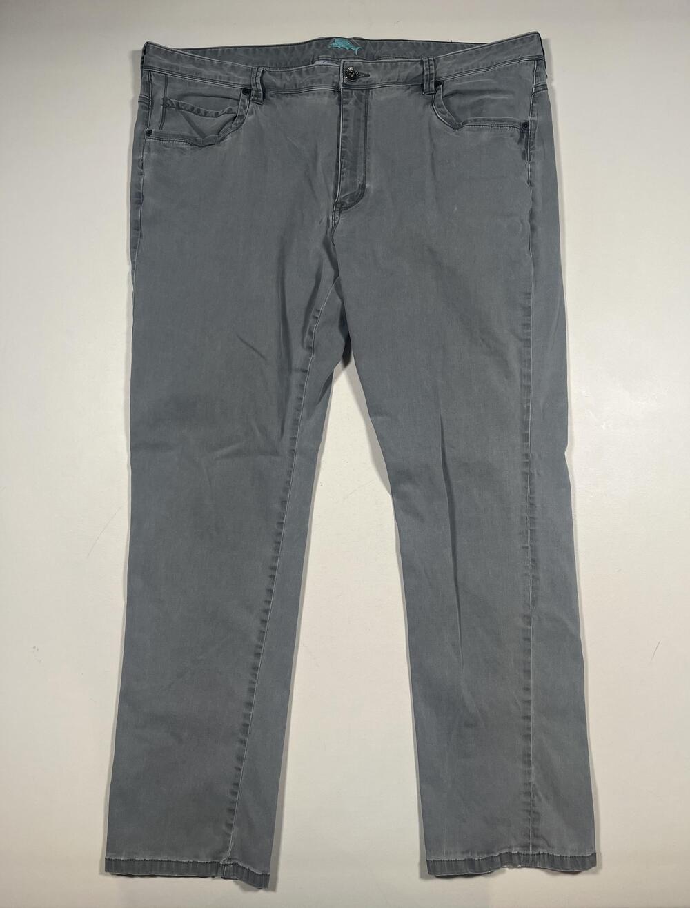Tommy Bahama Jeans Mens 42x32 Gray Medium Wash Denim Straight Leg Casual Pants